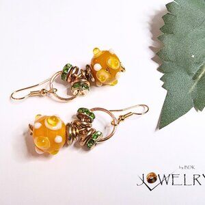Lampwork Bohemian Dangle Earrings